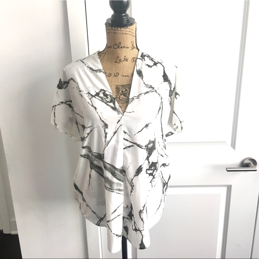 Marble Print Blouse